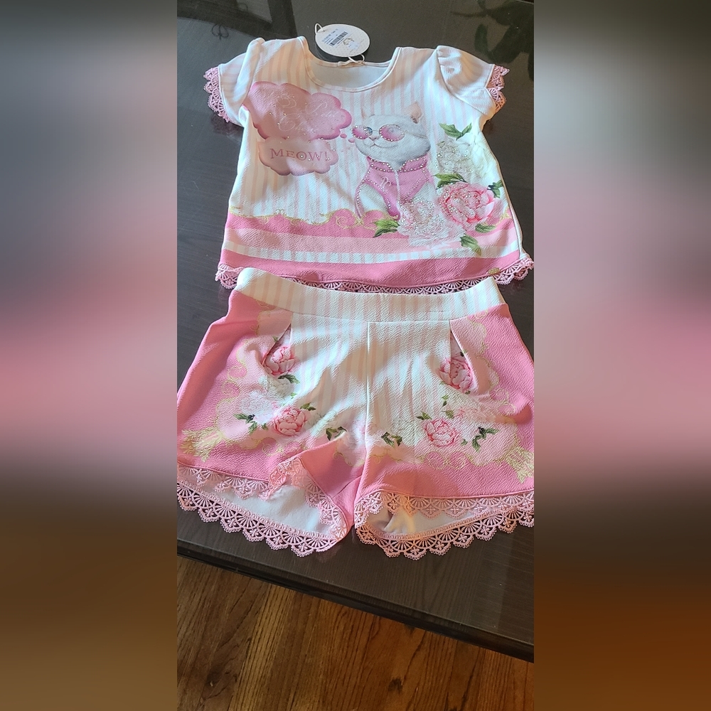 Petit Cherie Cat Short Set